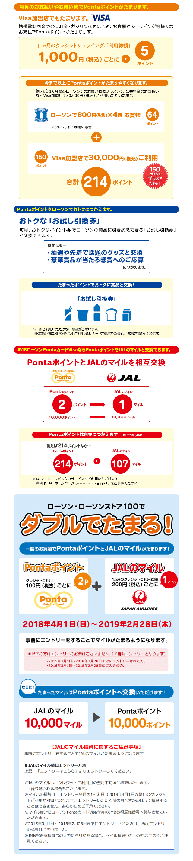 JMBローソンPontaカードVisa｜クレジットカードはセゾンカード