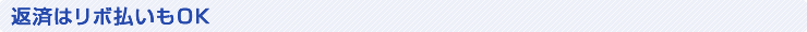 返済はリボ払いもOK