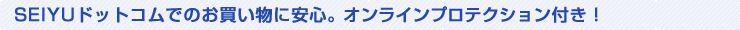 SEIYUドットコでのお買い物に安心。オンラインプロテクション付き！
